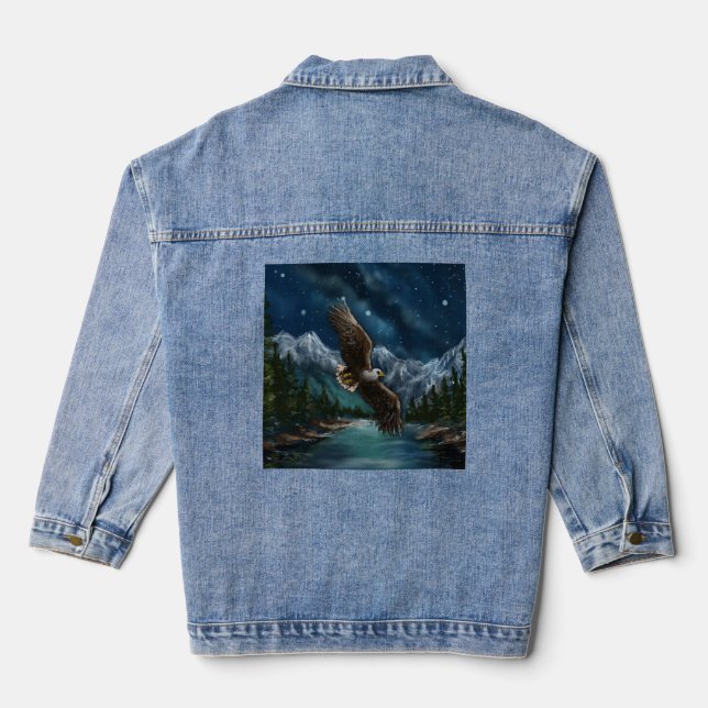 painting of eagle  jeansjacke (Rückseite)