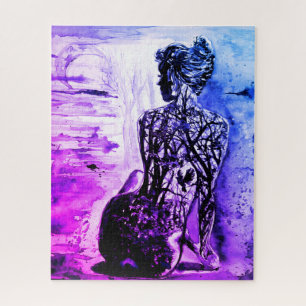 Painting Puzzle Gift with Nature Lady