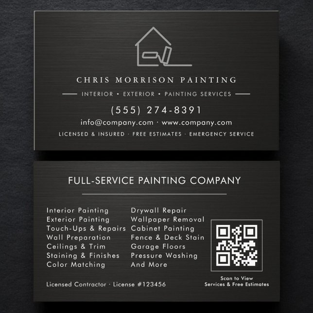 Painting Service Contractor QR Code Visitenkarte (Von Creator hochgeladen)