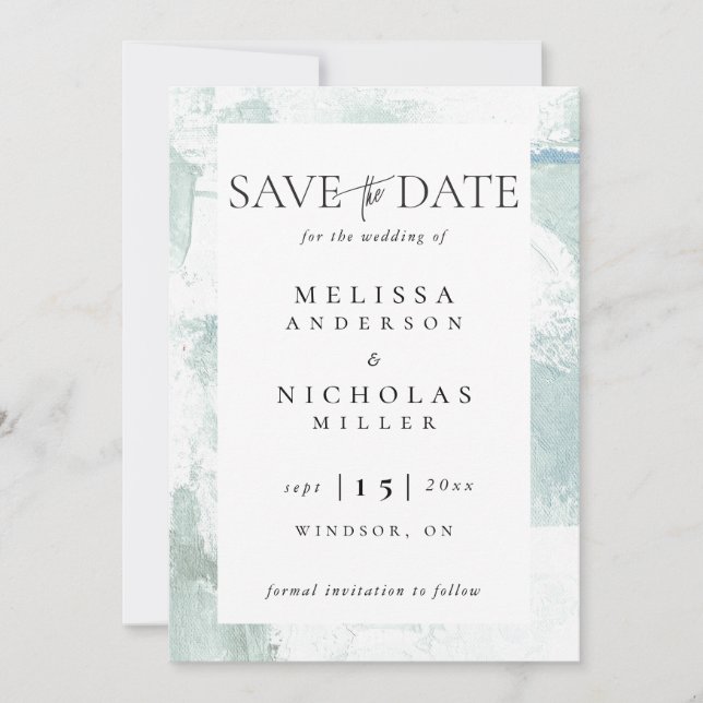 Painting texture save the date (Vorderseite)