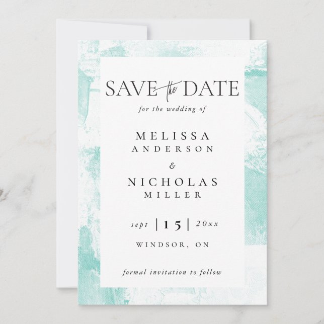 Painting texture save the date (Vorderseite)