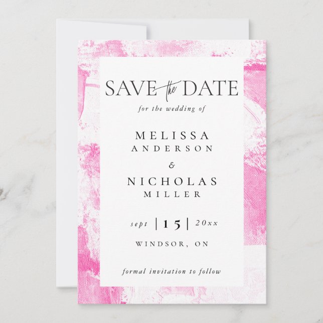 Painting texture save the date (Vorderseite)