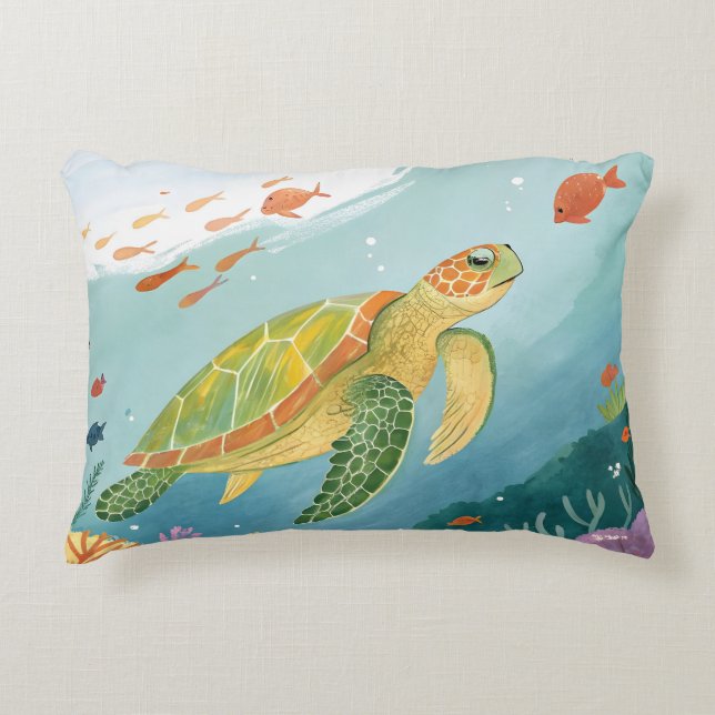 Painting Turtle Dekokissen (Vorderseite)