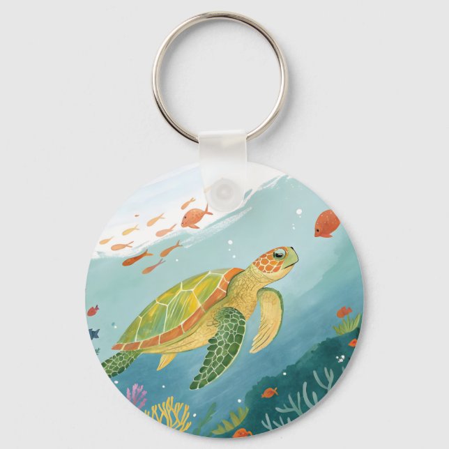 Painting Turtle Schlüsselanhänger (Vorderseite)