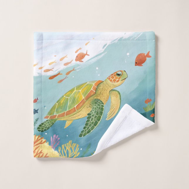 Painting Turtle Waschlappen (Waschlappen)