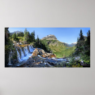 Paiota Falls - Glacier National Park Poster