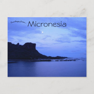 Paipalap Peak Sokehs Rock Indonesia Postkarte