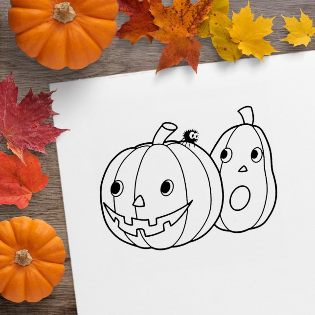 Pair Halloween Pumpkins Gummistempel (Von Creator hochgeladen)