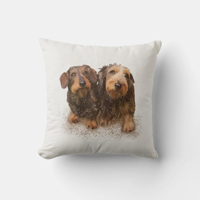 "Pair O'Doxical Puppies" Kissen (Vorderseite)