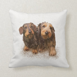 "Pair O'Doxical Puppies" Kissen