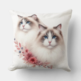 PAIR OF SCHÖNE FLUFFY RAGDOLL CATCATS KISSEN