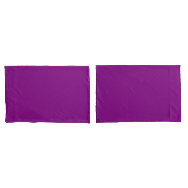 Pair of Solid Purple Pillowcases for Stylish Beddi Kissenbezug (Vorderseite-Set)