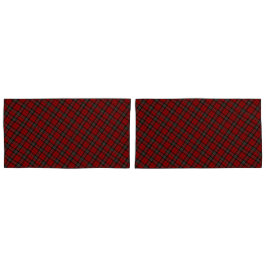 Pair Pillowcase Covers - Red Tartan