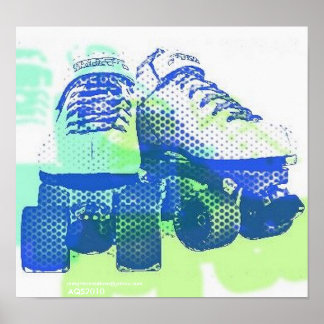 Pair Skate Pop Art PosterPrint Poster