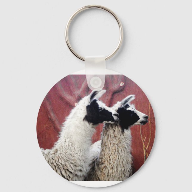 Pair von Llamas Schlüsselanhänger (Vorderseite)