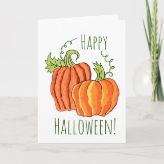 Paire de la carte de voeux des Citrouilles