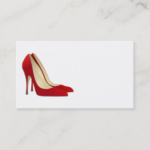 paire de pompes à talon rouge carte de visite