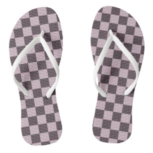 Paire de rayures mauve de tongs