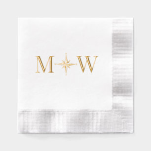 Paire de Rose des Vents Mariage 2 Initial Monogram