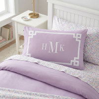 Paire de taies d'oreiller standard monogramme clé
