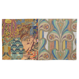 paire de taies d'oreillers king size avec design a