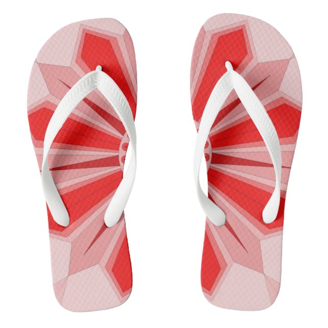 Paire de tongs avec art rouge (Semelle)