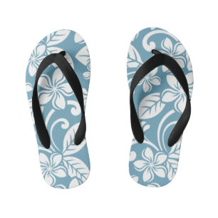 Paire de tongs de l'île PLUMERIA (BLEU D'ÉCHELLE)