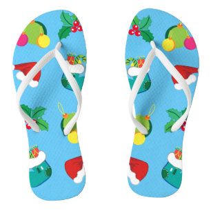 Paire de tongs de Noël