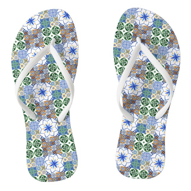 Paire de tongs tuiles portugaises (Semelle)