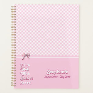 Paires Bien W/ Retour À L'École Funky Pink Plaid T