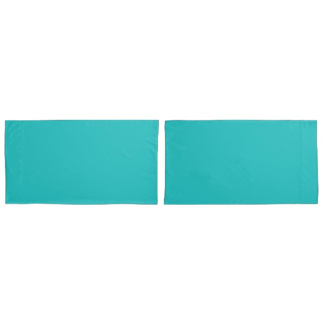 Paires grandes de turquoise de taies d'oreiller (devant-Set)