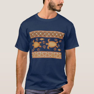 Paires hawaïennes de T-shirt tribal de tortue de