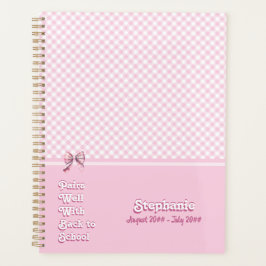 Pairs Gut W/ Zurück zur Schule Funny Pink Karierte Planer