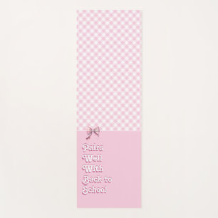 Pairs Gut W/ Zurück zur Schule Funny Pink Karierte Yogamatte