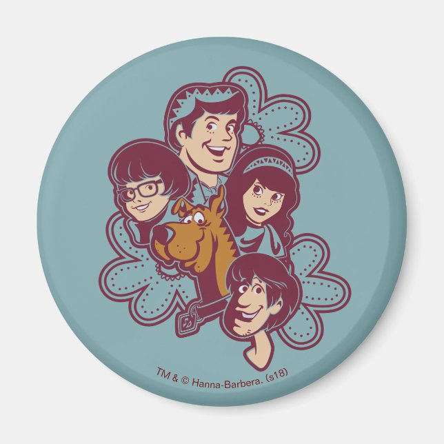 Paisely Flower Scooby-Doo and the Gang Magnet (Vorne)