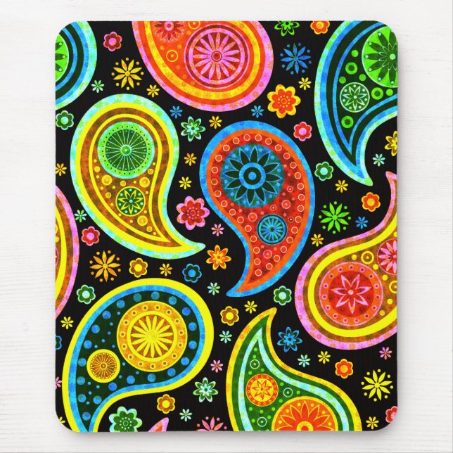 Paisley 2.0-Wurm-Tones Mousepad (Vorne)