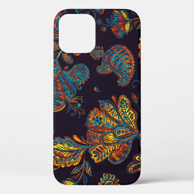 Paisley Aquarell: Blumenmuster Case-Mate iPhone Hülle (Rückseite)