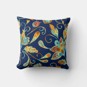 Paisley Aquarell Blumenmuster Fliesen: Blume, f Kissen