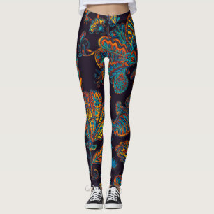 Paisley Aquarell: Blumenmuster Leggings