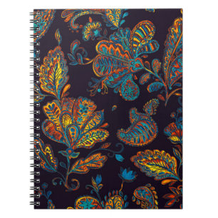 Paisley Aquarell: Blumenmuster Notizblock
