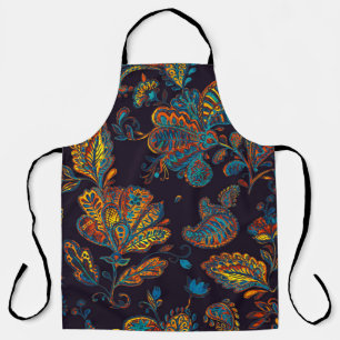 Paisley Aquarell: Blumenmuster Schürze