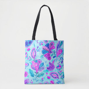 Paisley Aquarellmuster Fliese: Blume, f Tasche