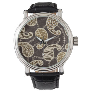 Paisley-Arthintergrund Armbanduhr