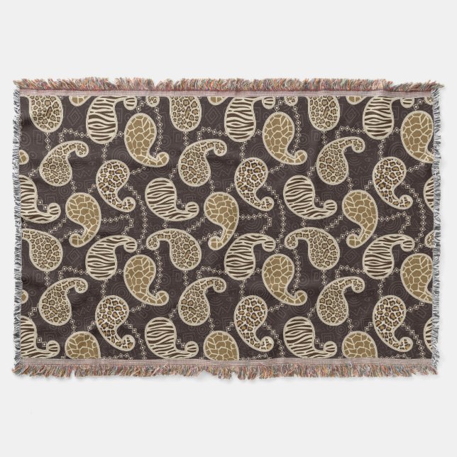 Paisley-Arthintergrund Decke (Vorderseite)