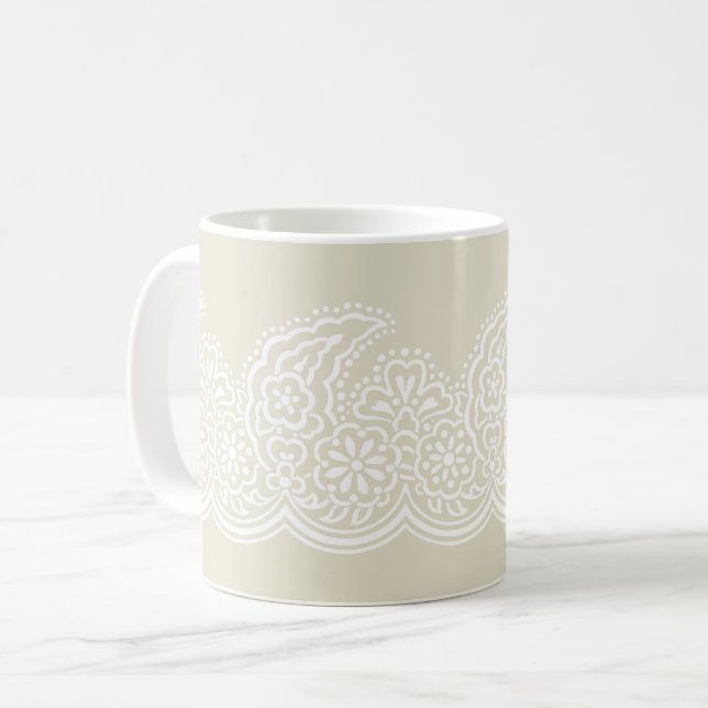 Paisley auf der Ivory Coffee Tasse (Vorderseite Links)