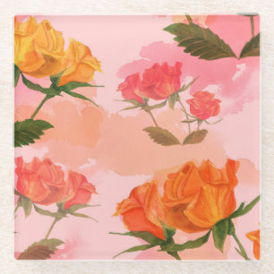 Paisley bandana Druck, Seidenschal Design. Glasuntersetzer