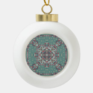 Paisley Bandana Print: Silk Neck Scarf Keramik Kugel-Ornament