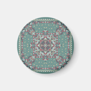 Paisley Bandana Print: Silk Neck Scarf Magnet