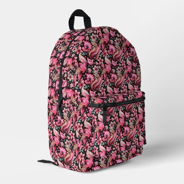 Paisley  bedruckter rucksack (Rückseitige Ecke links)
