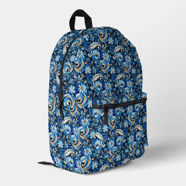 Paisley  bedruckter rucksack (Rückseitige Ecke links)